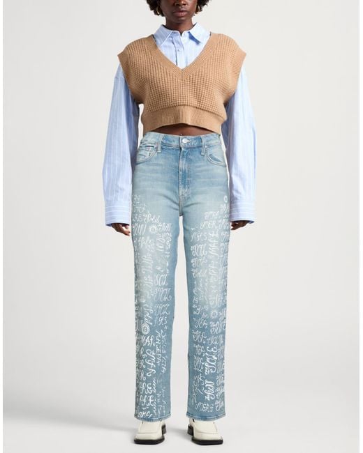 Mother Blue Jeans Cotton, Elastane