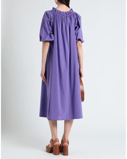 Karl Lagerfeld Purple Midi-Kleid