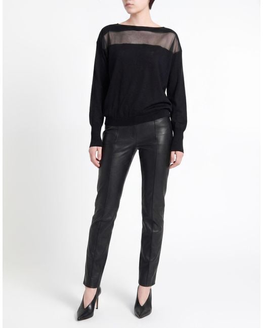 Roberto Collina Black Sweater Merino Wool, Polyester