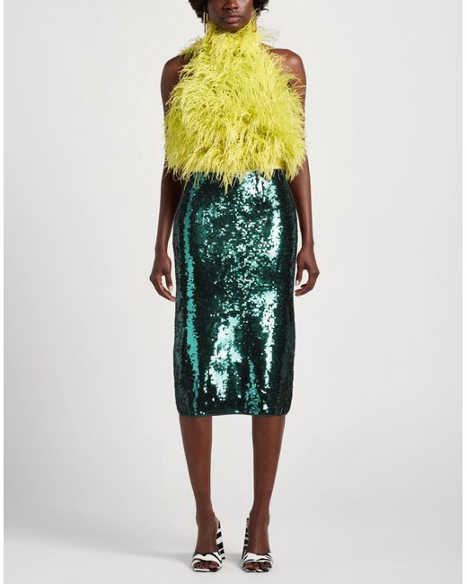Sandro Green Midi Skirt
