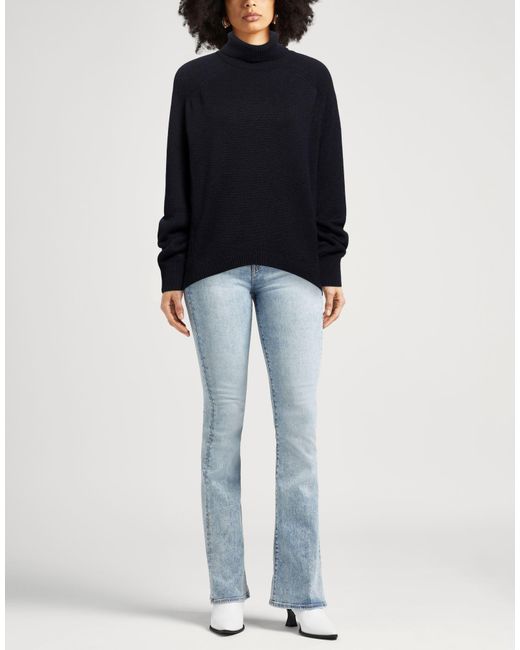 Bruno Manetti Blue Turtleneck Cashmere