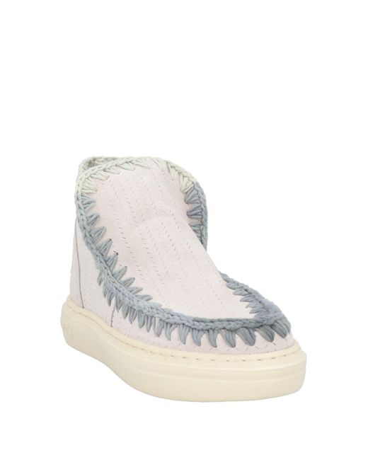 Mou White Ankle Boots