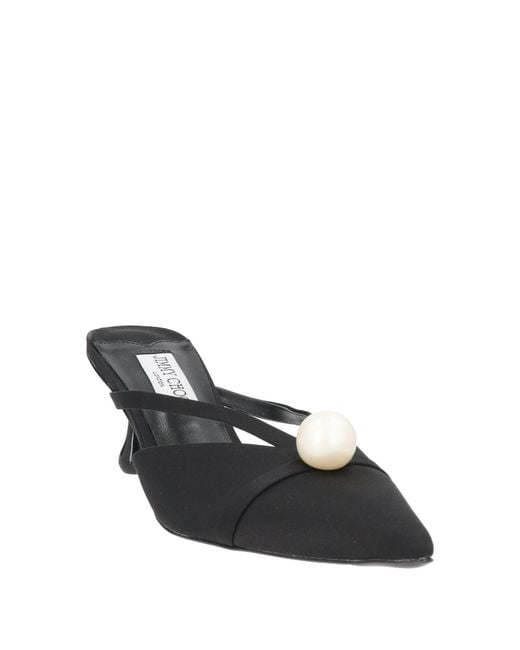 Jimmy Choo Black Mules & Clogs Textile Fibers