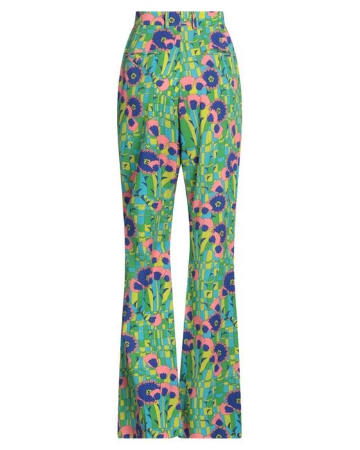 Dolce & Gabbana Green Pants Wool, Polyamide, Elastane