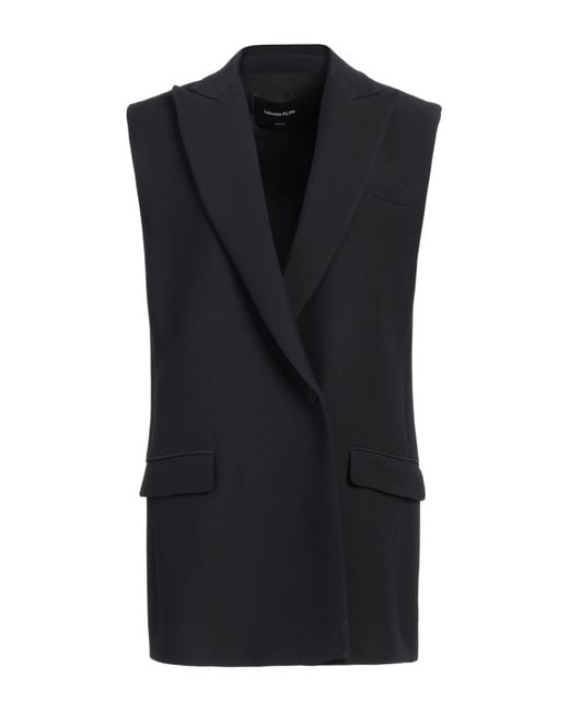 Fabiana Filippi Black Blazer Wool, Silk