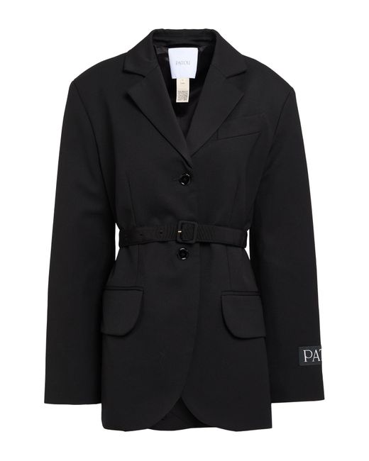 Patou Black Blazer Virgin Wool, Elastane