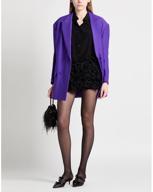 Valentino Garavani Black Shorts & Bermuda Shorts Virgin Wool, Silk