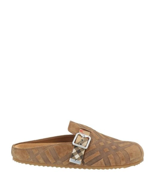 Burberry Brown Camel Mules & Clogs Leather for men