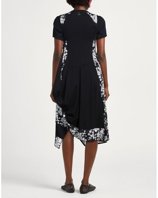 High Black Midi-Kleid