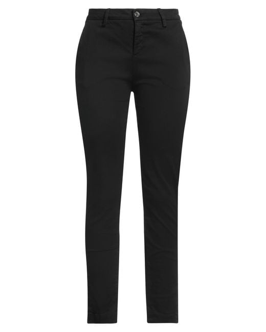 Liu Jo Black Pants Cotton, Elastane