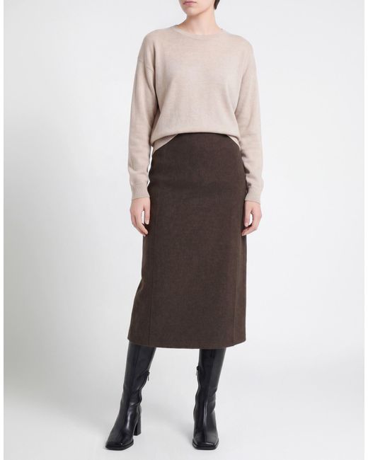 P.A.R.O.S.H. Brown P.A.R.O..H. Midi Skirts