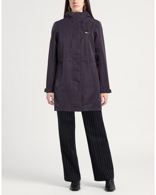 Jack Wolfskin Blue Overcoat & Trench Coat Recycled Polyester