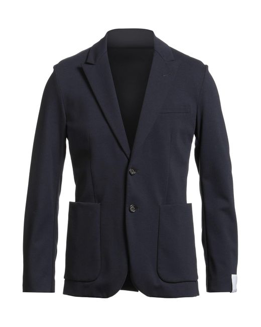 Paolo Pecora Blue Midnight Blazer Viscose, Polyamide, Elastane for men
