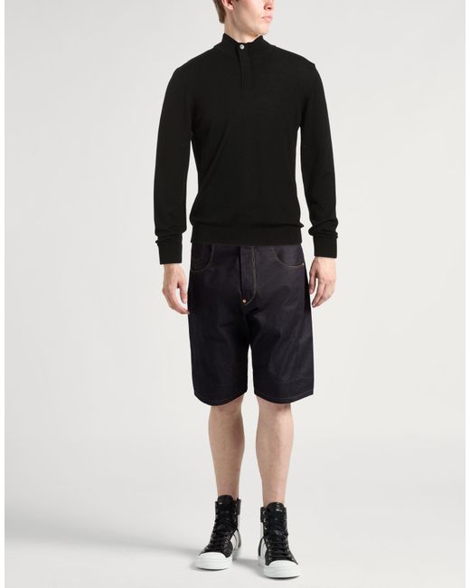Daniele Fiesoli Black Sweater Merino Wool for men