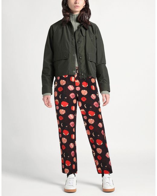 Via Masini 80 Red Dark Pants Silk