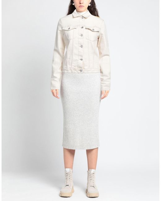 Frankie Morello White Denim Outerwear