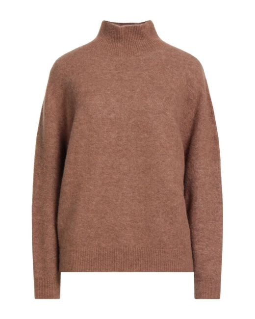 Alysi Brown Chocolat Turtleneck Alpaca Wool, Polyamide, Merino Wool, Elastane