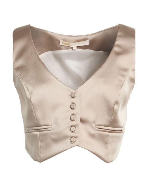 Babylon Natural Light Tailored Vest Polyester, Elastane