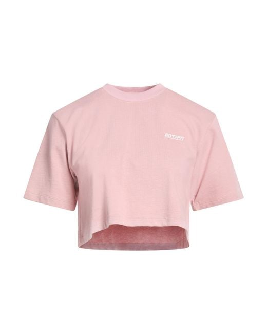 ENTERPRISE JAPAN Pink Antique Rose T-Shirt Cotton