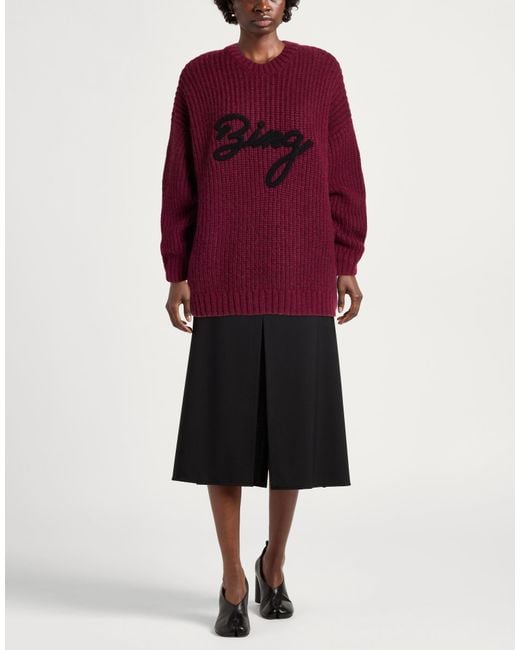 Anine Bing Red Burgundy Sweater Alpaca Wool, Wool, Polyamide, Polyacrylic