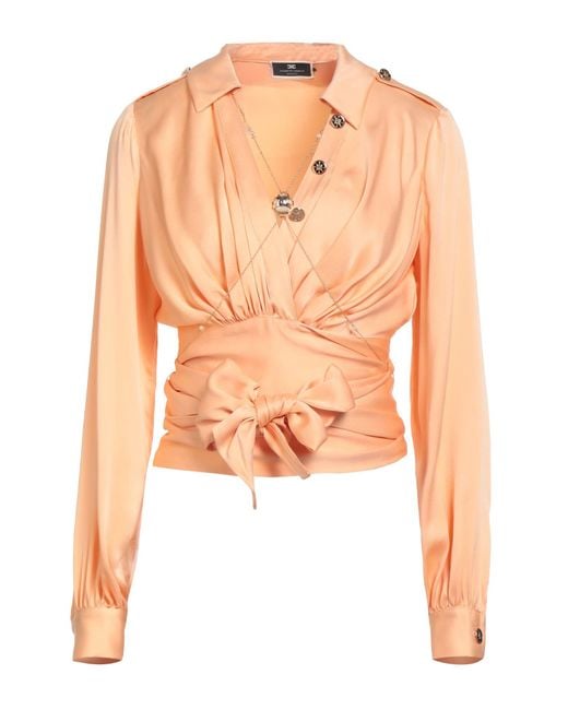 Elisabetta Franchi Orange Top Silk