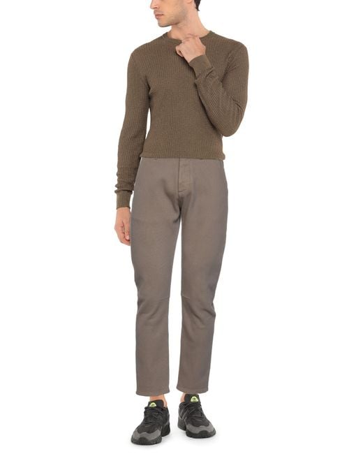 Daniele Alessandrini Gray Pants Cotton, Elastane for men