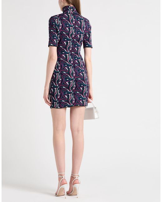 Emilio Pucci Blue Mini Dress Polyamide