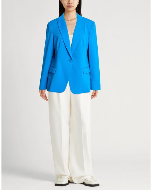 Elena Miro Blue Azure Blazer Polyester, Elastane