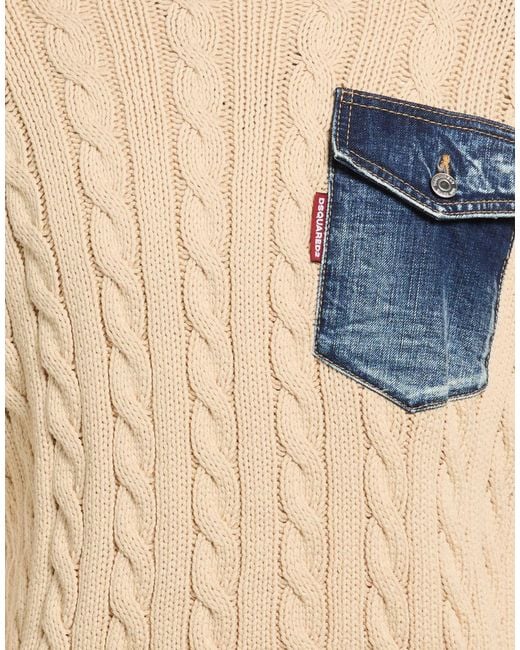 DSquared² Natural Sweater Cotton, Polyamide for men