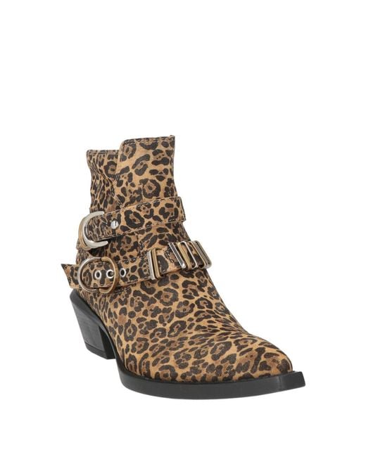 Pinko Brown Camel Ankle Boots Leather