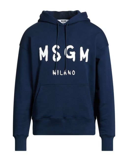 MSGM Blue Sweatshirt Cotton for men