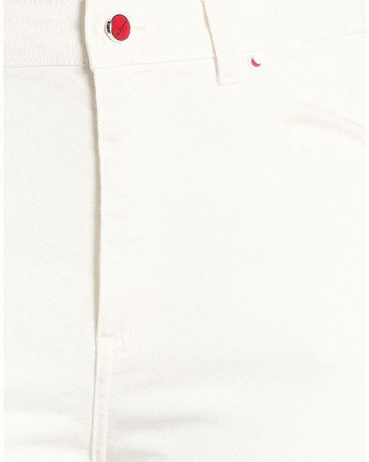 Kiton White Jeans Cotton, Elastane