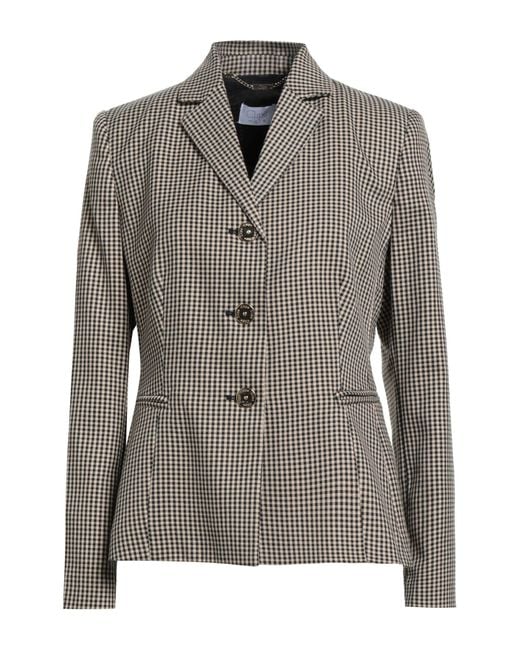 Clips More Gray Blazer Polyester, Viscose, Elastane