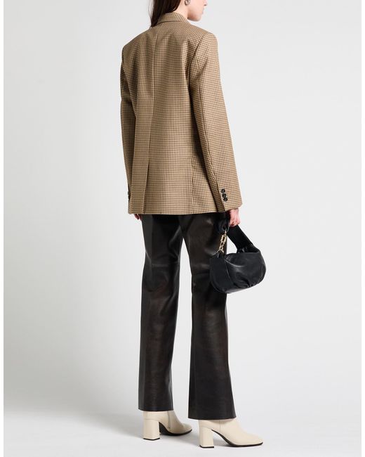 MSGM Brown Blazer Wool