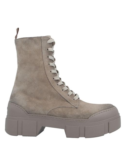 Vic Matié Gray Khaki Ankle Boots Soft Leather