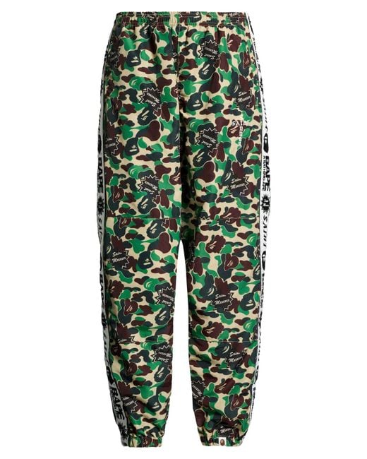 A Bathing Ape Green Pants for men