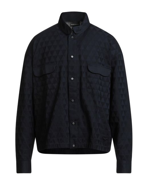 Emporio Armani Blue Shirt Cotton for men