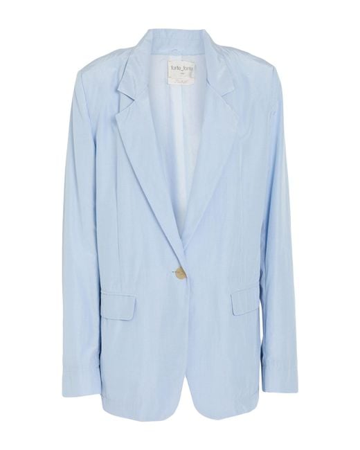 Forte_forte Blue Sky Blazer Polyester, Cotton