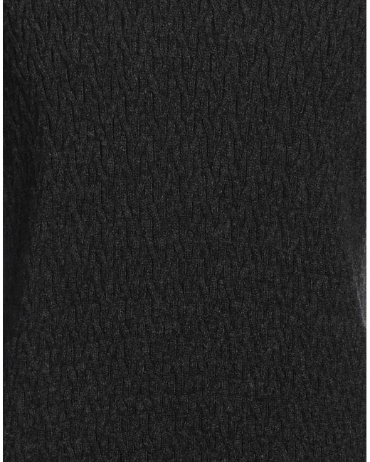 La Fileria Black Charcoal Turtleneck Virgin Wool for men