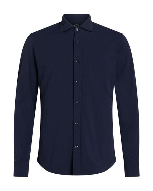 Paul & Shark Blue Shirt Nylon, Elastane for men