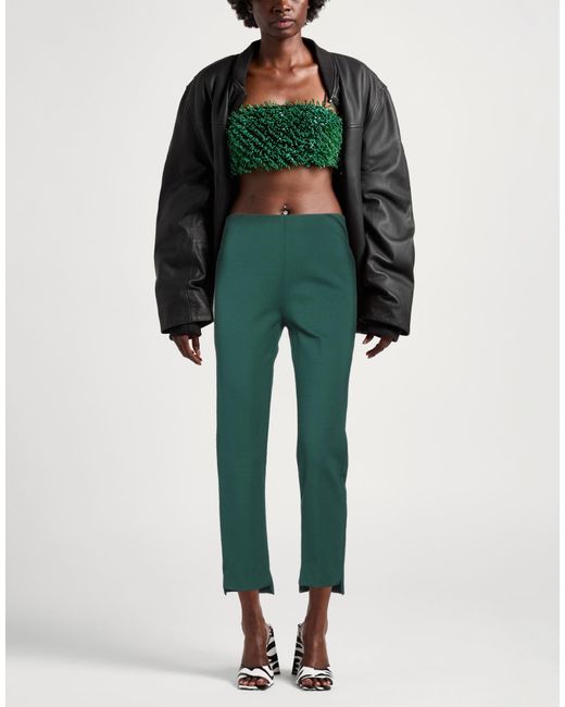 Haveone Green Pants Viscose, Polyamide, Elastane