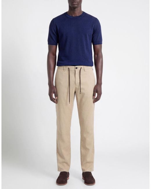 Mason's Natural Pants Linen, Cotton, Elastane for men