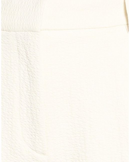 Calvin Klein White Pants Polyester, Viscose, Elastane