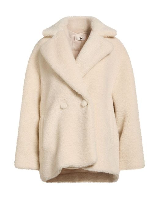 Twinset Natural Shearling & Teddy