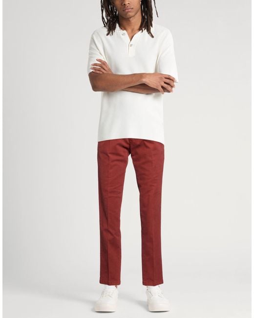 L.b.m. 1911 Red Pants Cotton, Elastane for men
