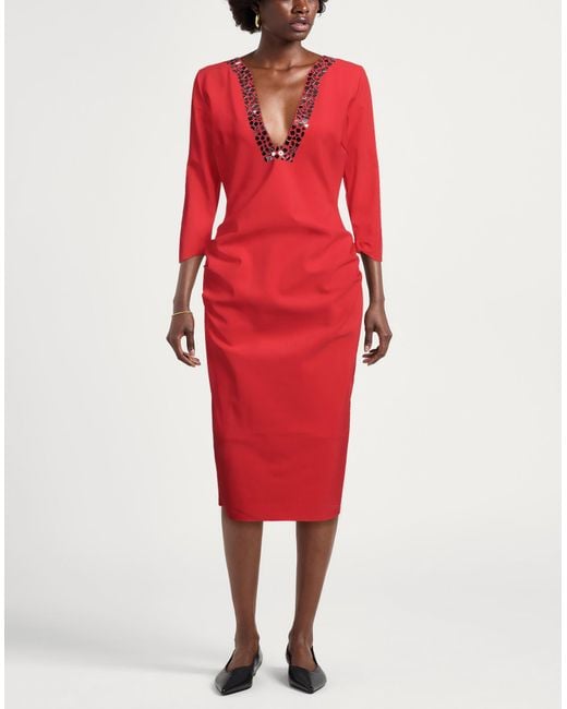 La Petite Robe Di Chiara Boni Red Midi Dress