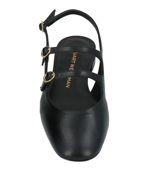 Stuart Weitzman Black Ballet Flats Leather