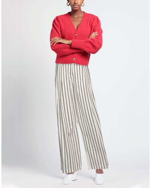 SOLOTRE White Pants Cotton, Viscose, Polyamide
