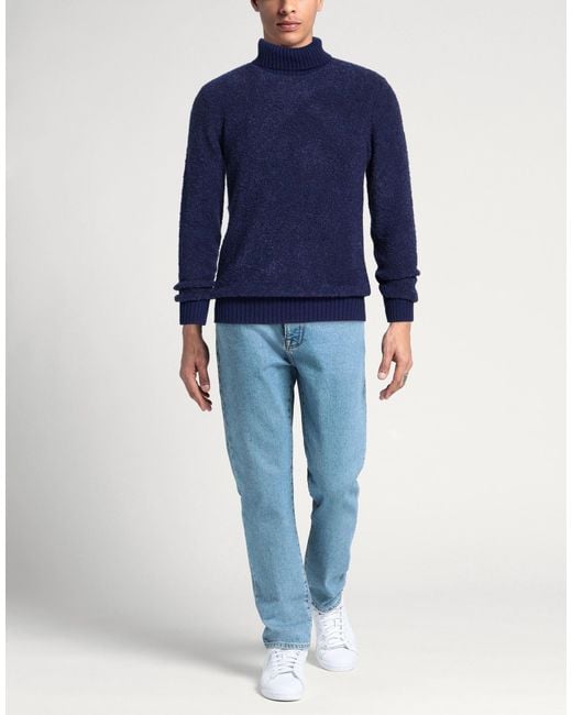 M.Q.J. Blue Turtleneck Acrylic, Wool, Polyamide for men