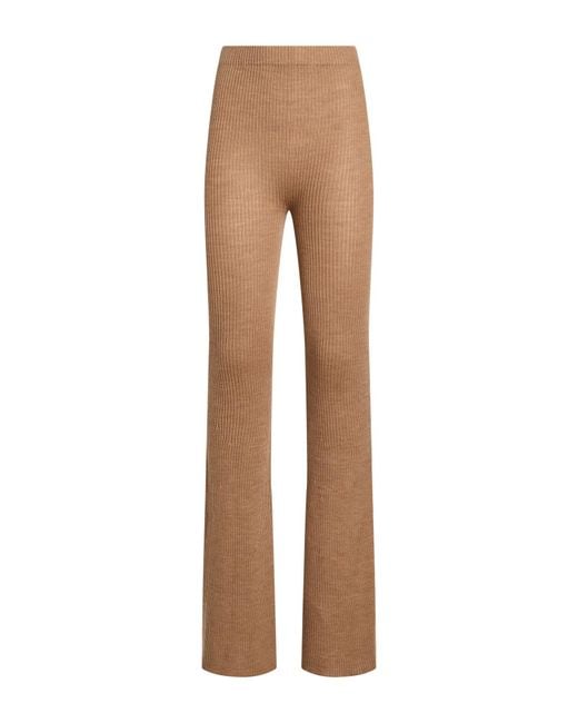 Roberto Collina Natural Camel Pants Merino Wool